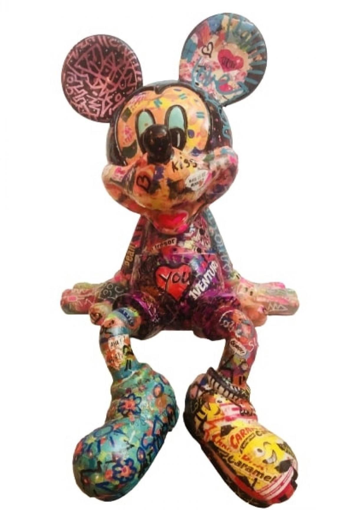 Arty Mickey Mixed Techniques on Resin - Mixed Media Art by Patricia Ducept,