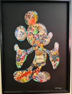 Urban Mickey Chanel Resin Silhouette Black Wood Frame