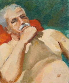 Vintage Nude Study -- Reclining Male 