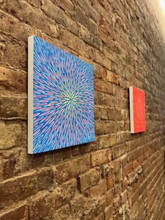 011520, 2020, Gouache auf Tafel, Abstraktes und lebhaftes Gemälde