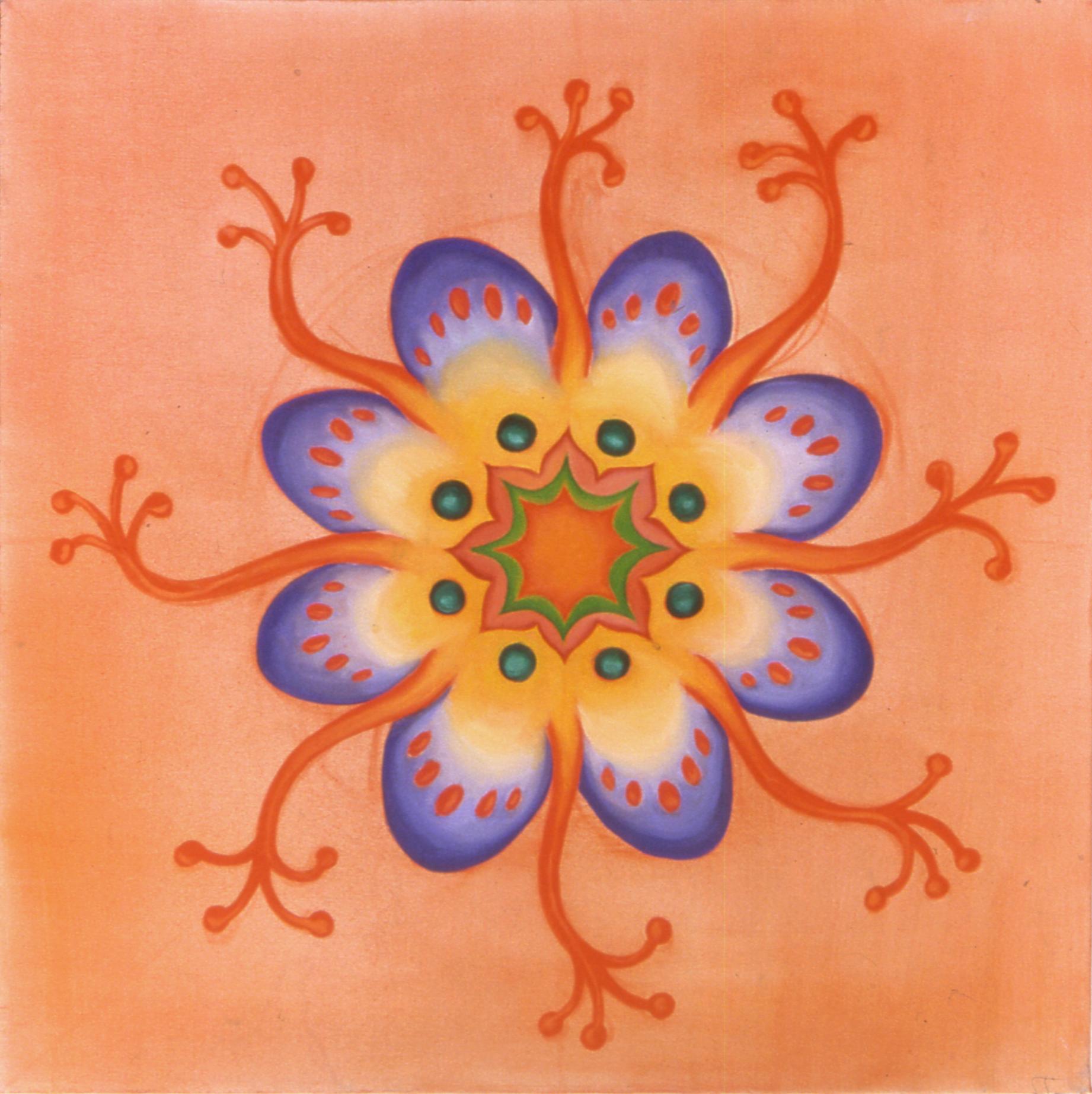 Patricia Fabricant, Orange Jellyfish, 2003, Oil On Canvas, 24 x 24, Naturalism