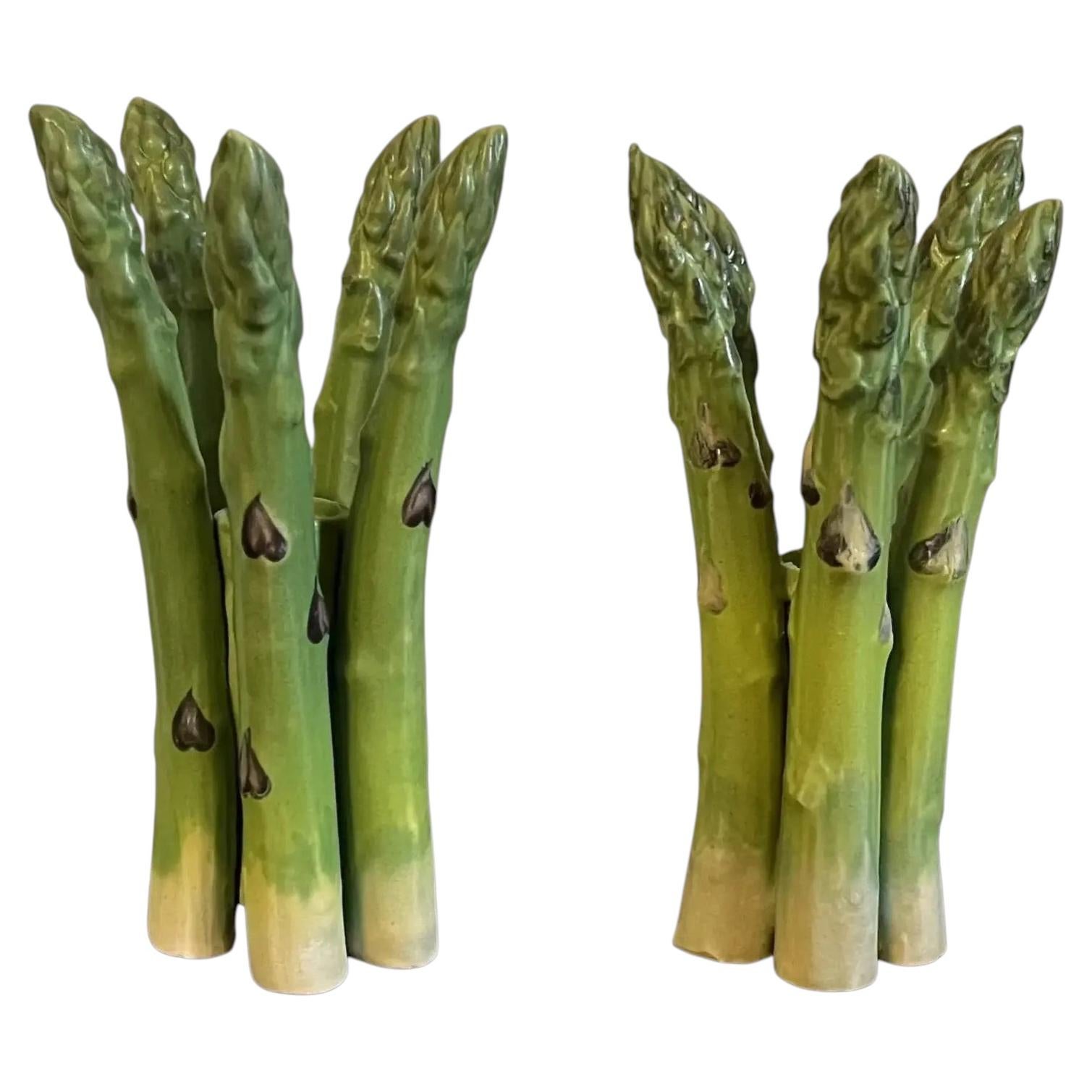 Patricia Garrett California Pottery Botanische Spargel Kerzenständer im Angebot