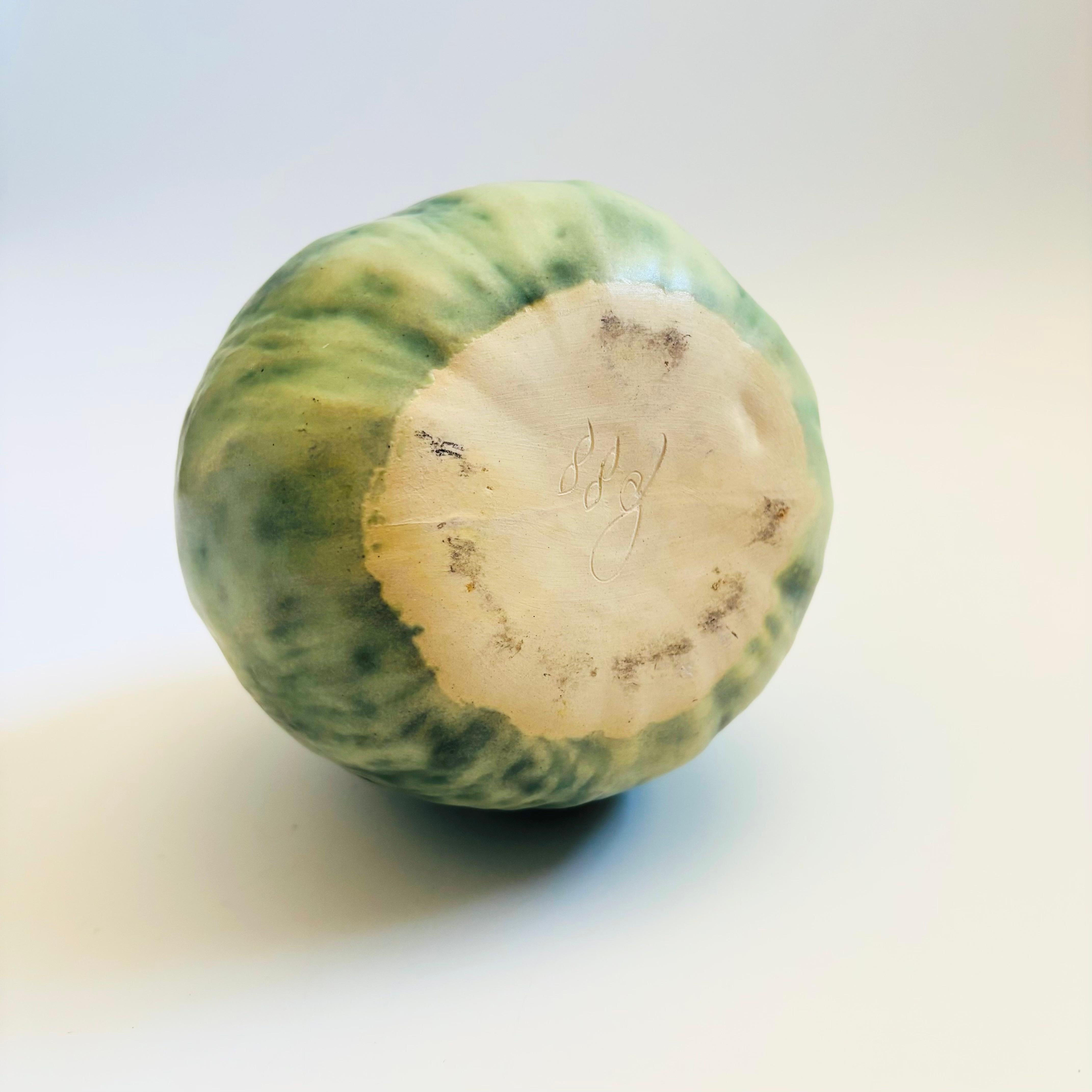 Jarrón melón Patricia Garrett Pottery Studio, 1988 en venta 1