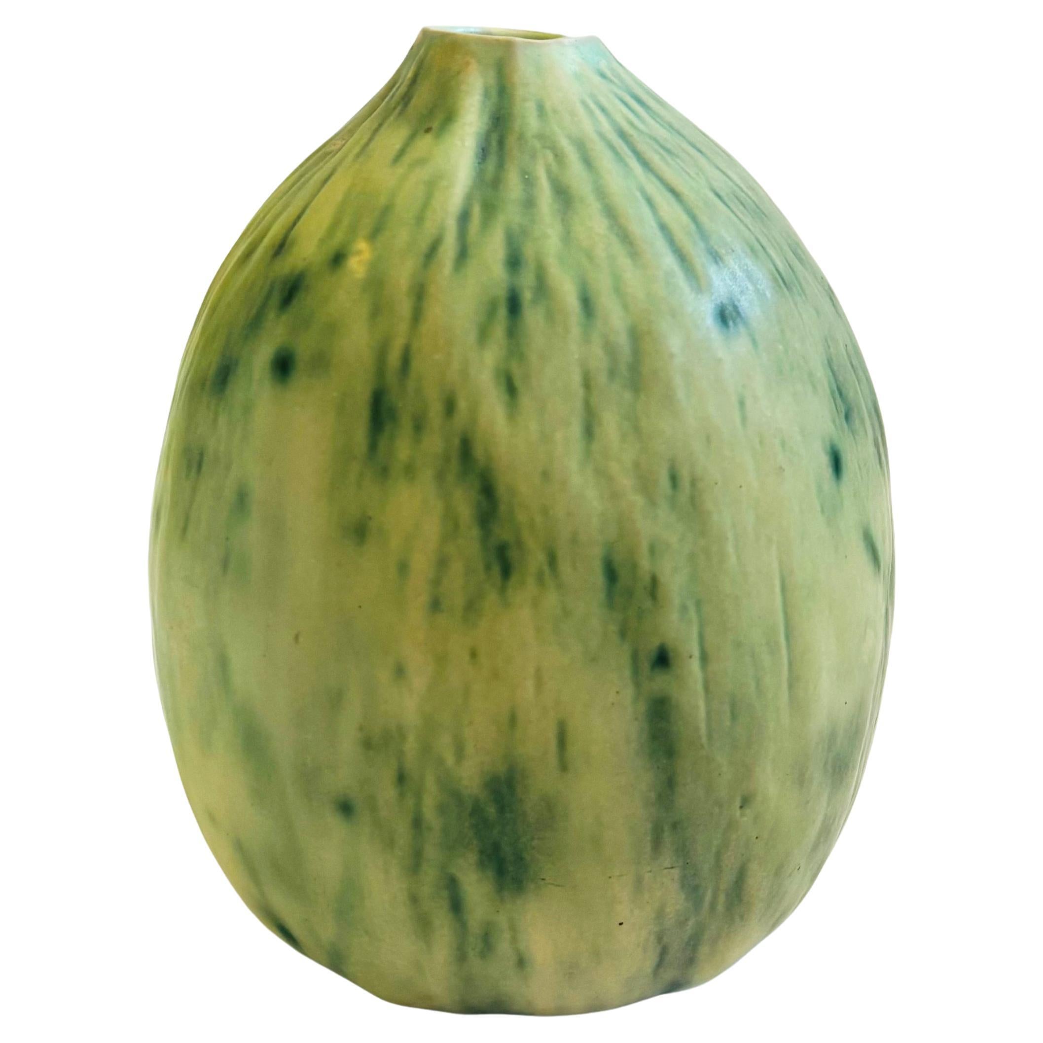 Jarrón melón Patricia Garrett Pottery Studio, 1988