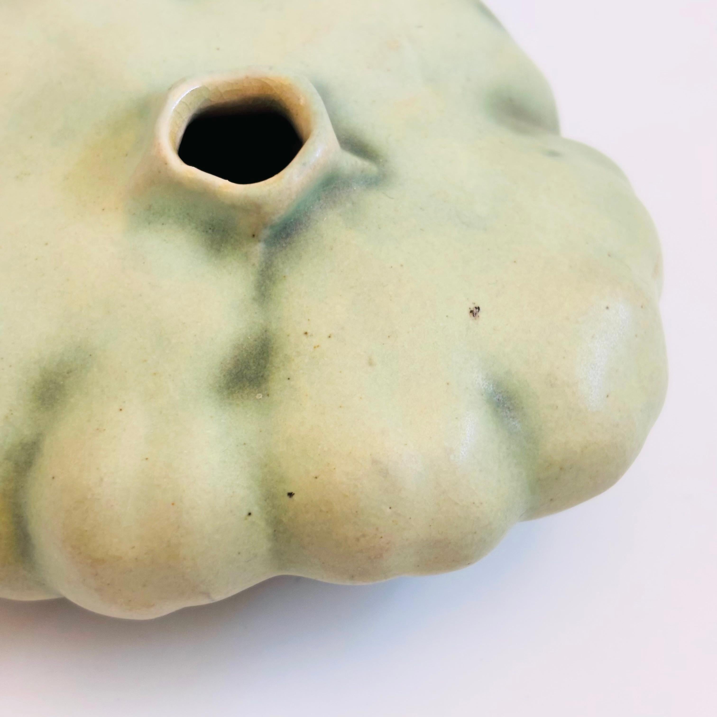 Patricia Garrett Pottery Studio Patty Pan Jarrón calabaza 1989 Alfarería en venta