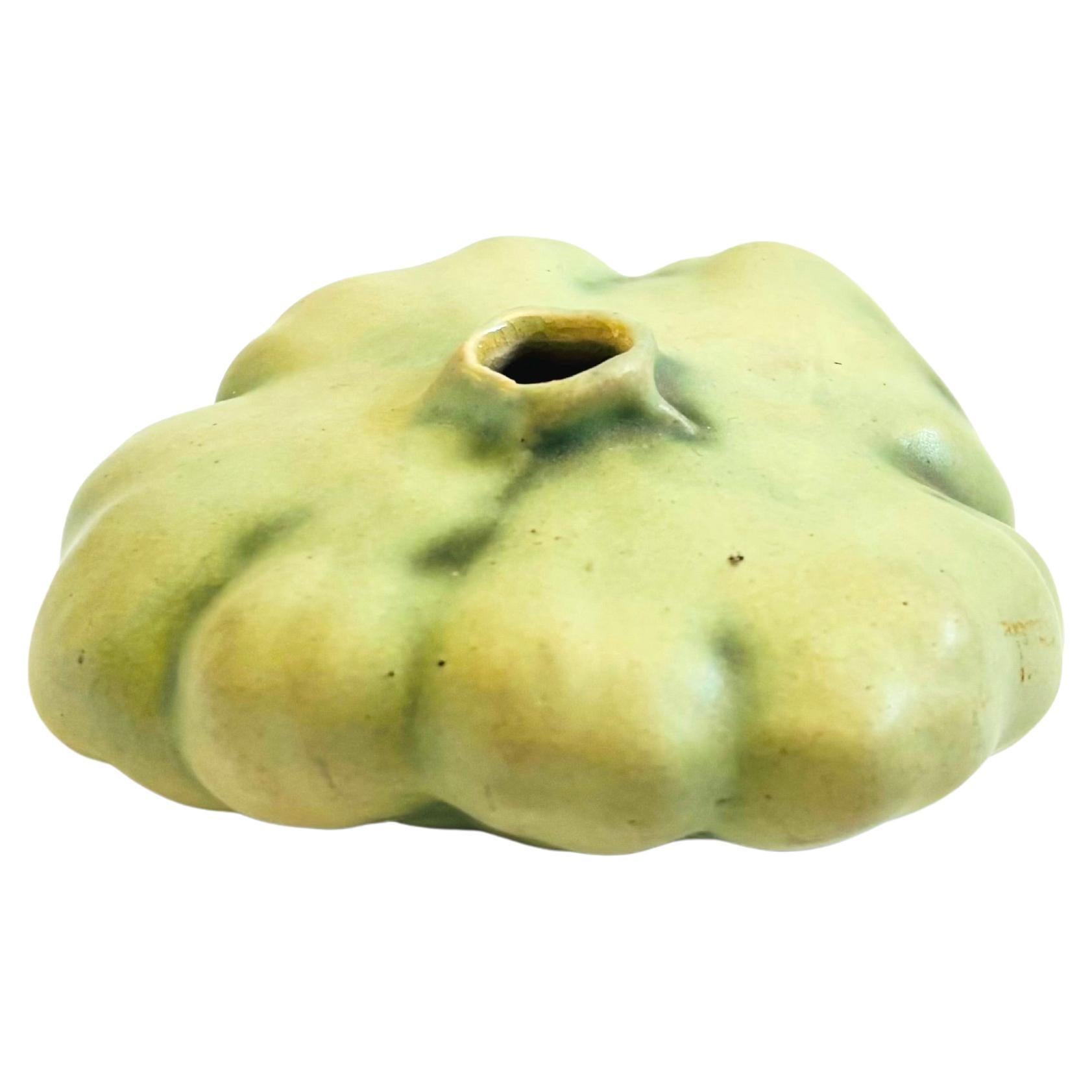 Patricia Garrett Pottery Studio Patty Pan Jarrón calabaza 1989 en venta