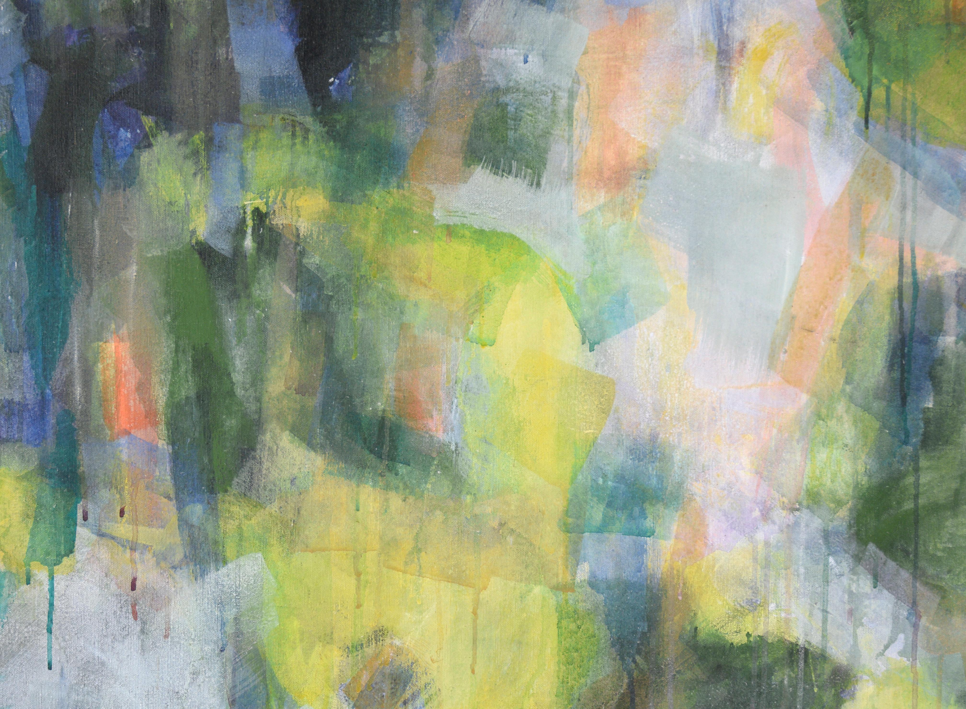 Color Field - Abstract Green and Yellow by Patricia Gren Hayes Acrylic on Canvas For Sale 3