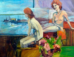 "Looking out the Window" - Bay Area Figurative Landscape