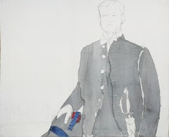 Unvollendetes Porträt der Moderne – Schöner Mann in Kleid Uniform