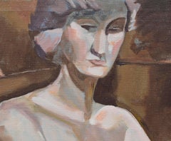 Nude Study in Sausalito, Bay Area Figurative, Signed, 1980, 28x28