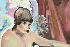"Trying to Hide the Flower Thoughts" Figurative Nude Study Original Oil