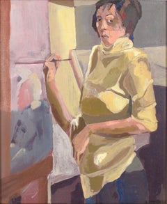 "ULANDA - Painting in Studio Class" Bay Area Figurative Movement Oil on Canvas