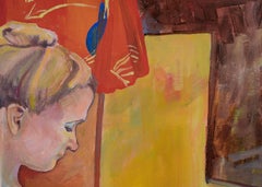 Woman in Bloom - Figurative Nude Study Oil on Canvas