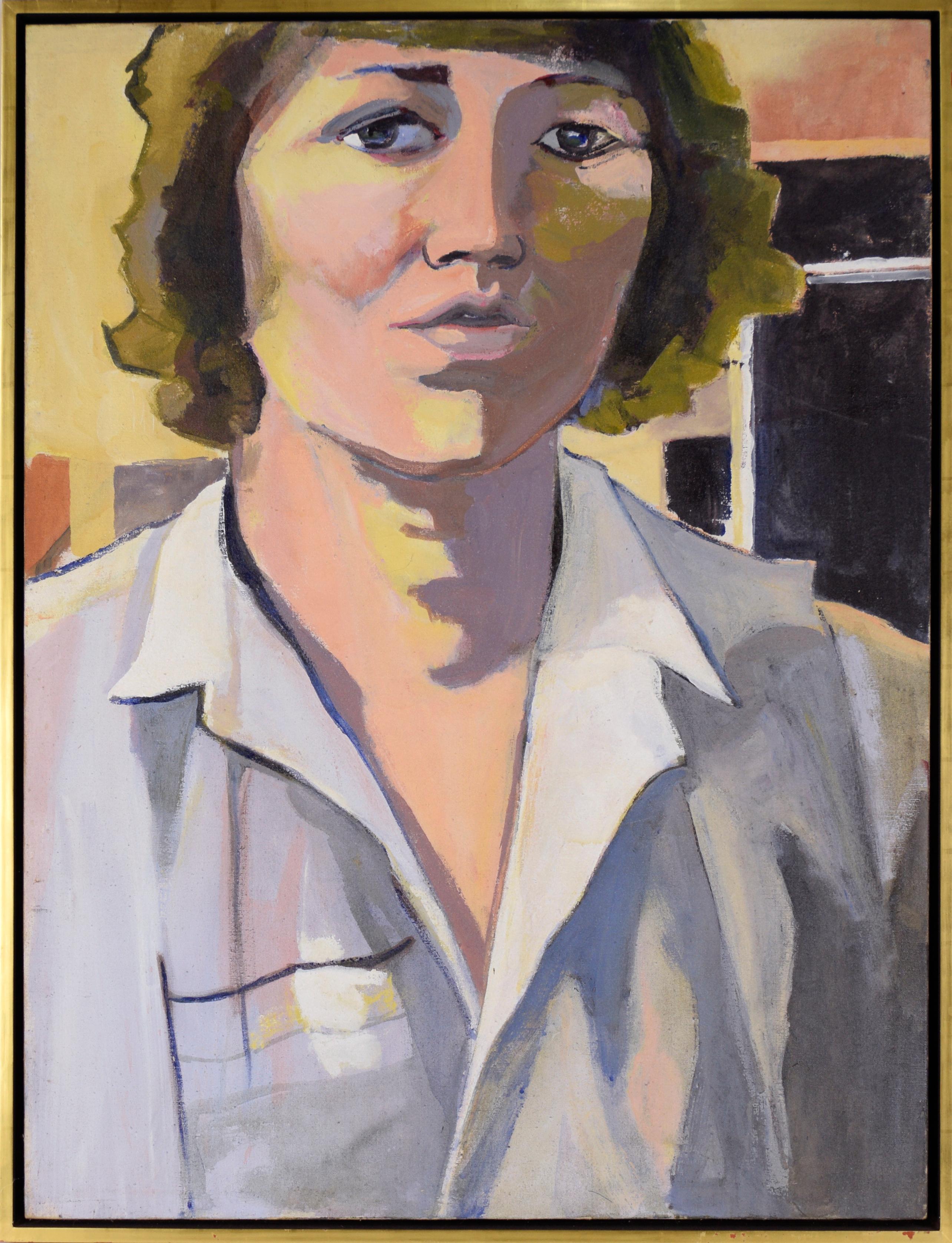 Woman in the Morning Sun - Large Scale Portrait in Oil on Canvas