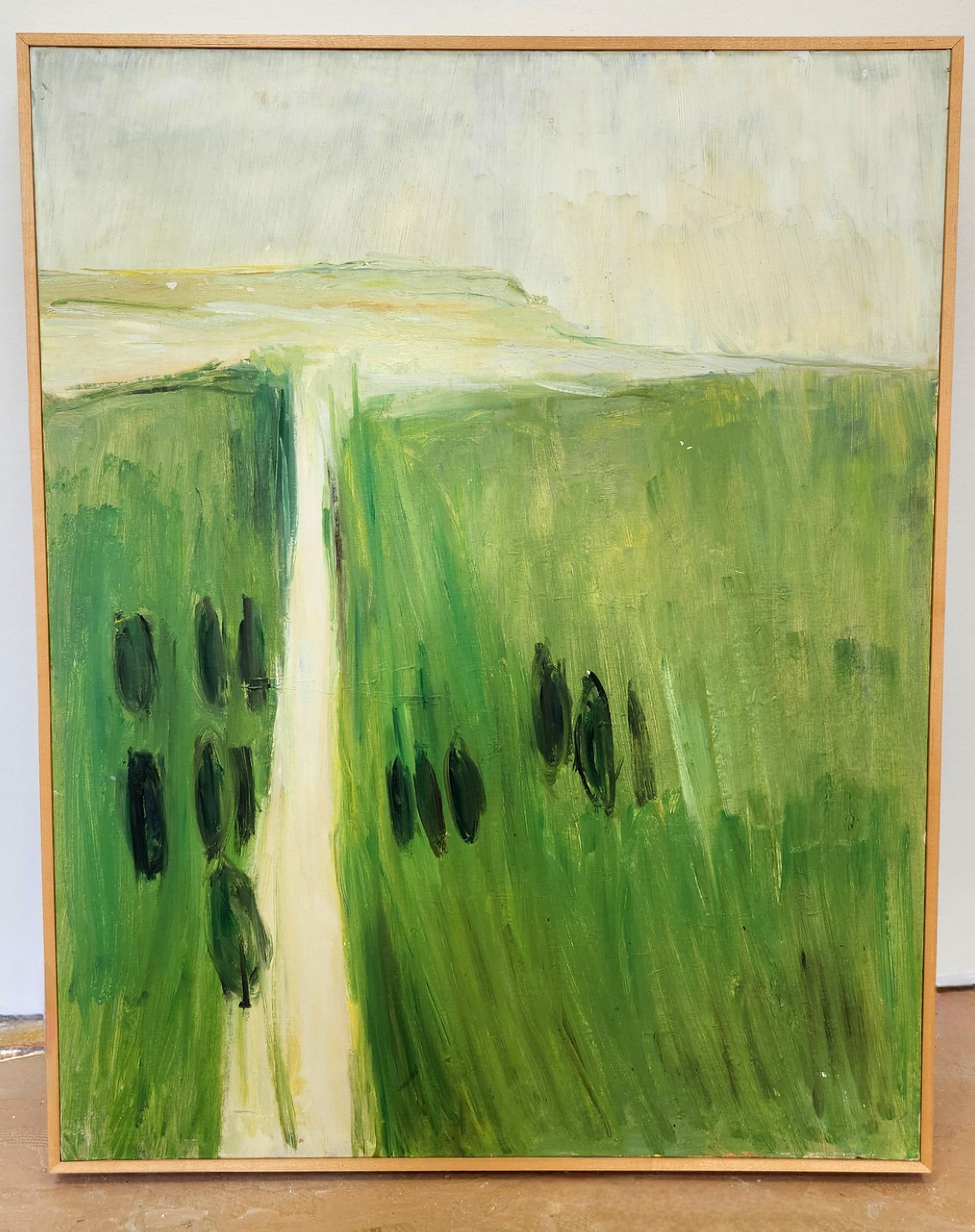 Patricia Kerr Ross Abstract Painting - Landscape in Acrylics -- Green
