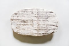 TRAÇAS 5 Ceramic Sculpture Wood Tracks Nature White Neutral Decoration Art 