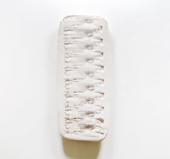 TRAÇAS 9 Ceramic Sculpture Wood Tracks Nature White Neutral Decoration Art