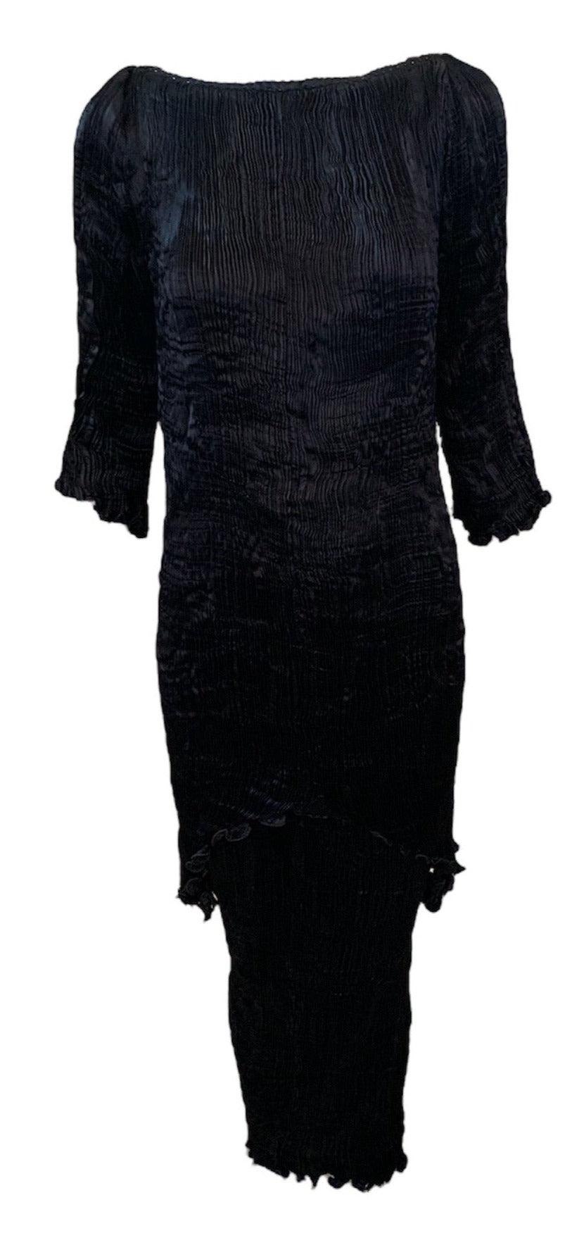 Ensemble de soirée deux pièces plissé de style Fortuny, Patricia Lester, années 1980 en vente