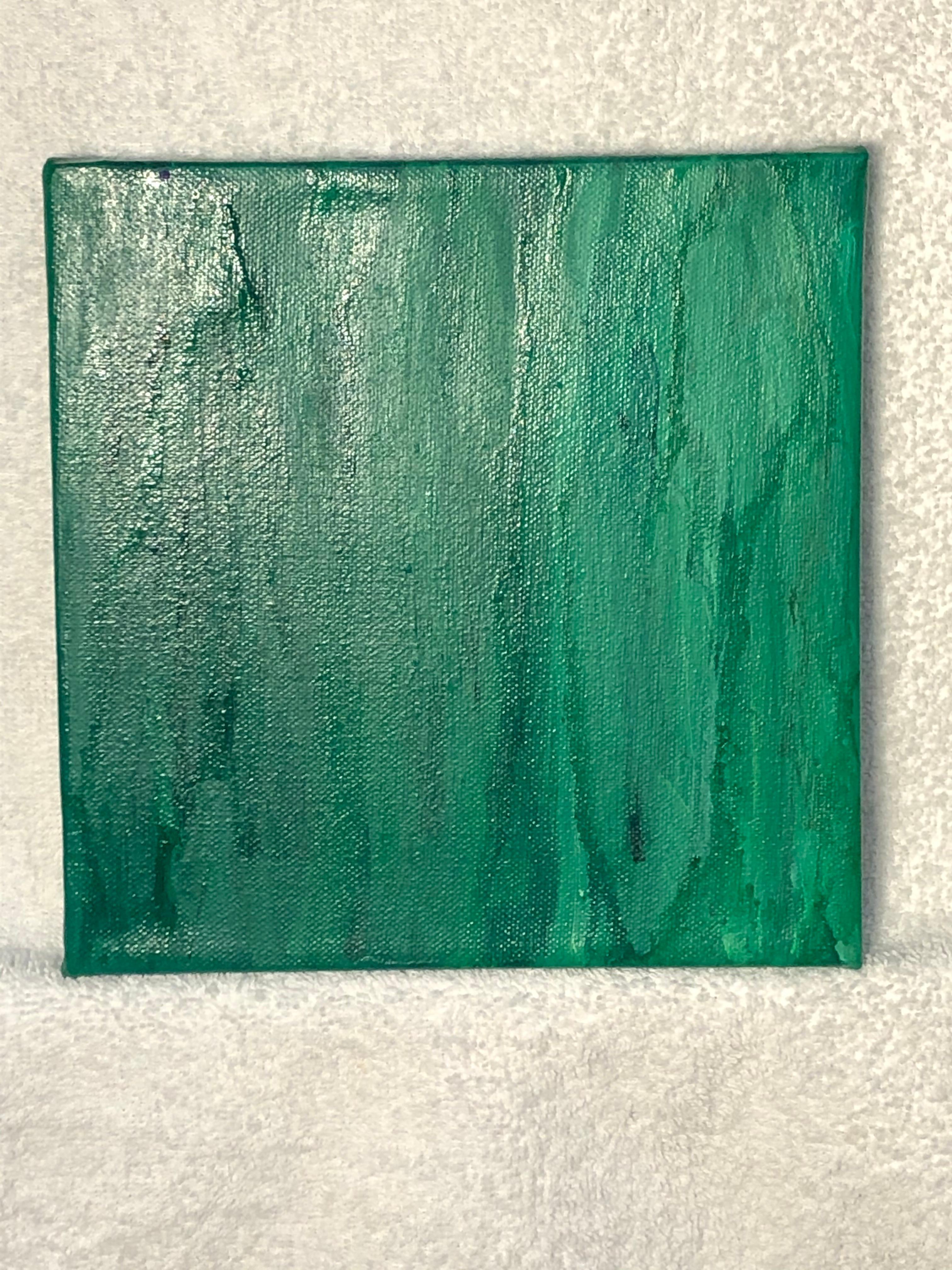 Patricia Llovera Abstract Painting - Emerald wood