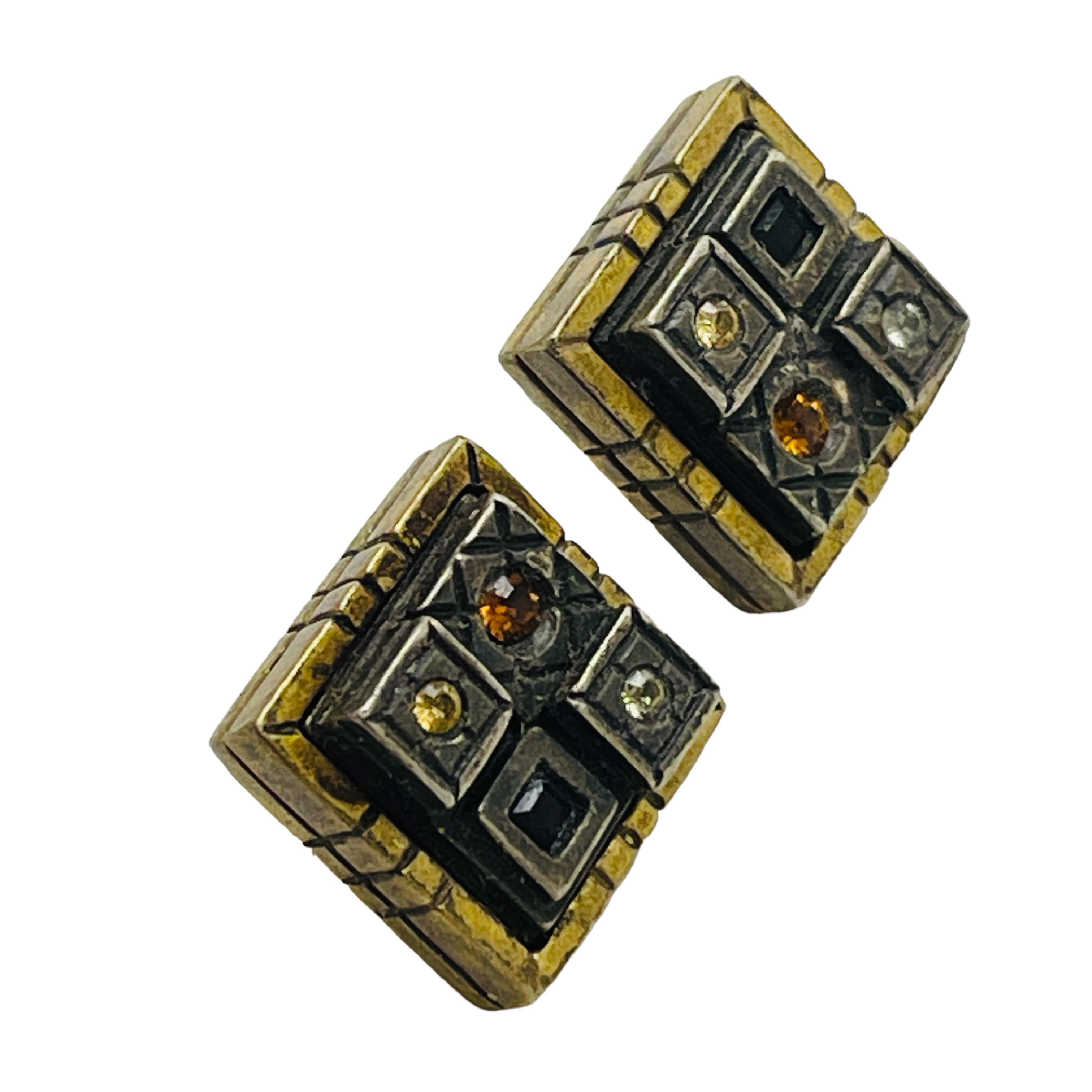 DETAILS

• signed PATRICIA LOCKE    

• gold and silver tone with rhinestones

• vintage designer earrings  

MEASUREMENTS  

• 

CONDITION

•  very good vintage condition with minimal signs of wear 

 Sku 40

❤️❤️  VINTAGE DESIGNER JEWELRY