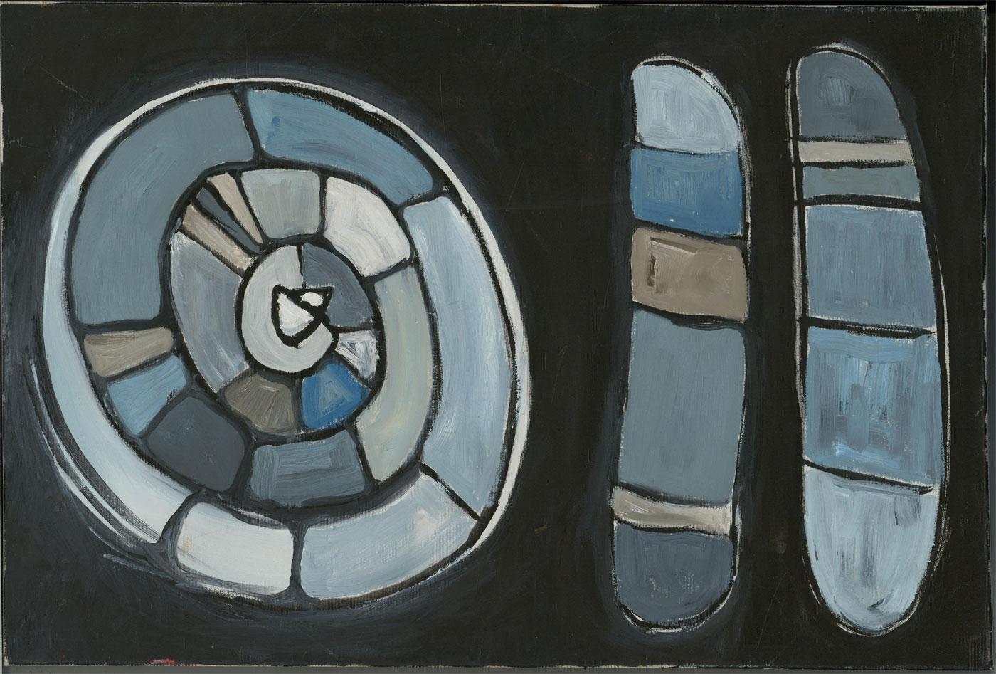 Patricia Lomax (b.1934) - Signed Contemporary Oil, Abstract Shells For Sale 1