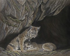 Companions  (Bob Cat), Painting, Acrylic on Canvas