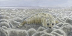 HIDDEN IN PLAIN SIGHT (Seal Pup), Painting, Acrylic on Canvas
