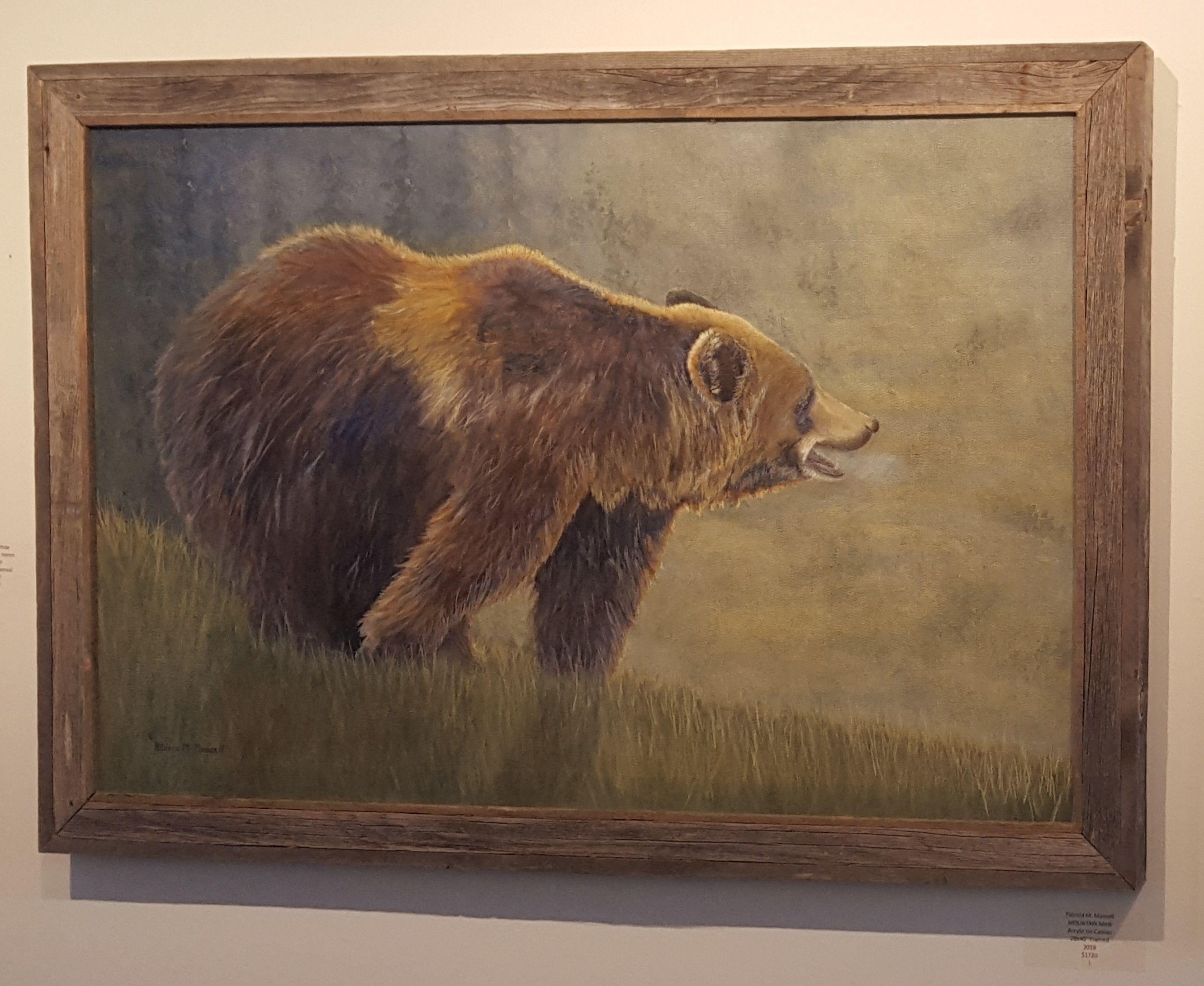 Mountain Man (Grizzly), Painting, Acrylic on Canvas For Sale 1