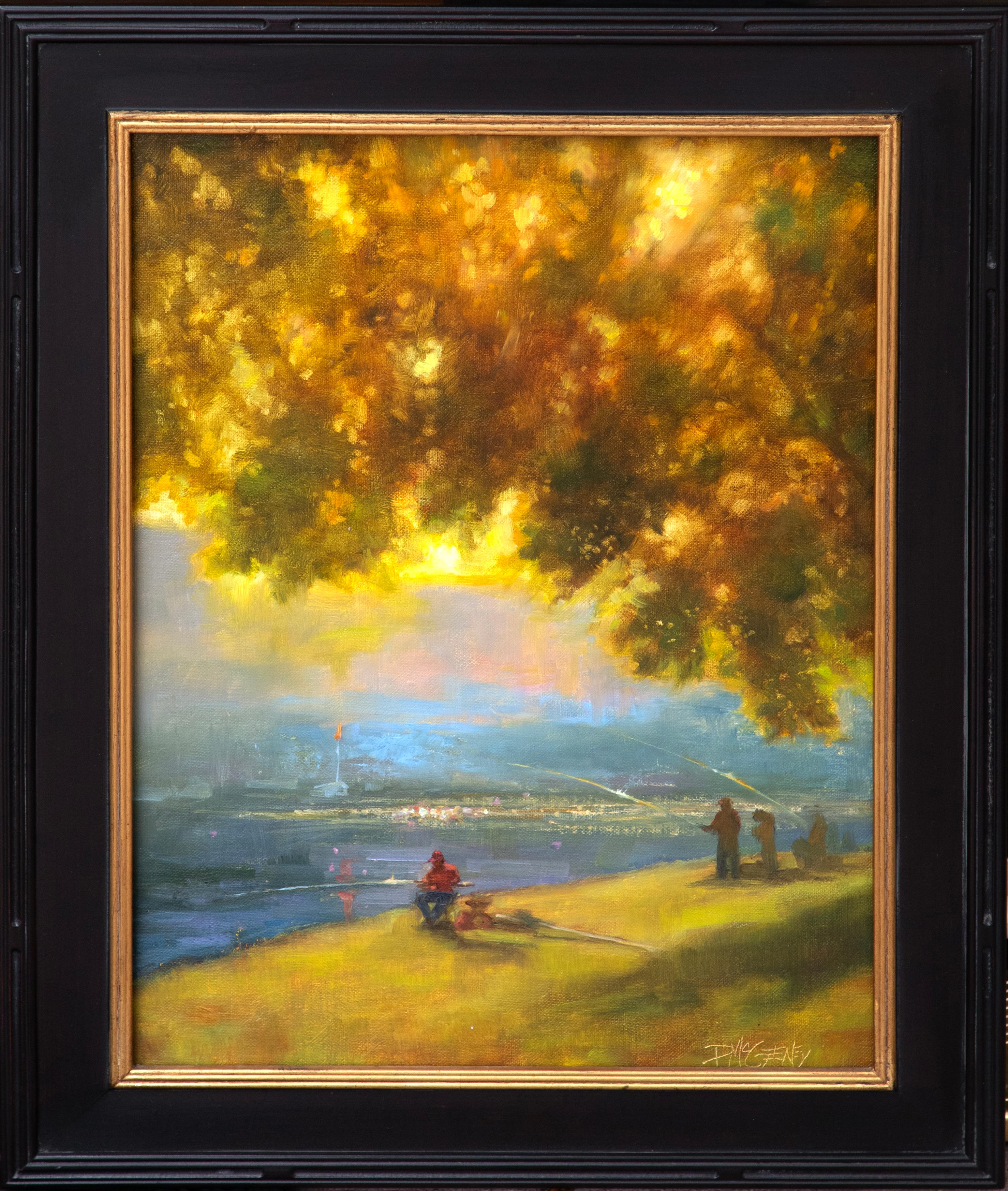 Pesca con Bernie - Painting di Patricia McGeeney