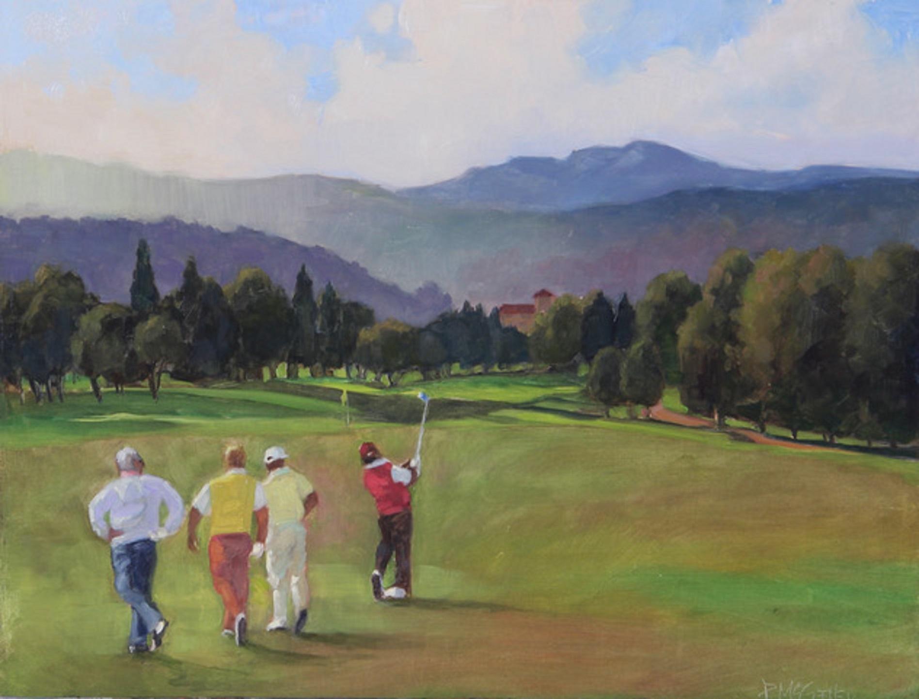Tee Time - Realist Painting by Patricia McGeeney