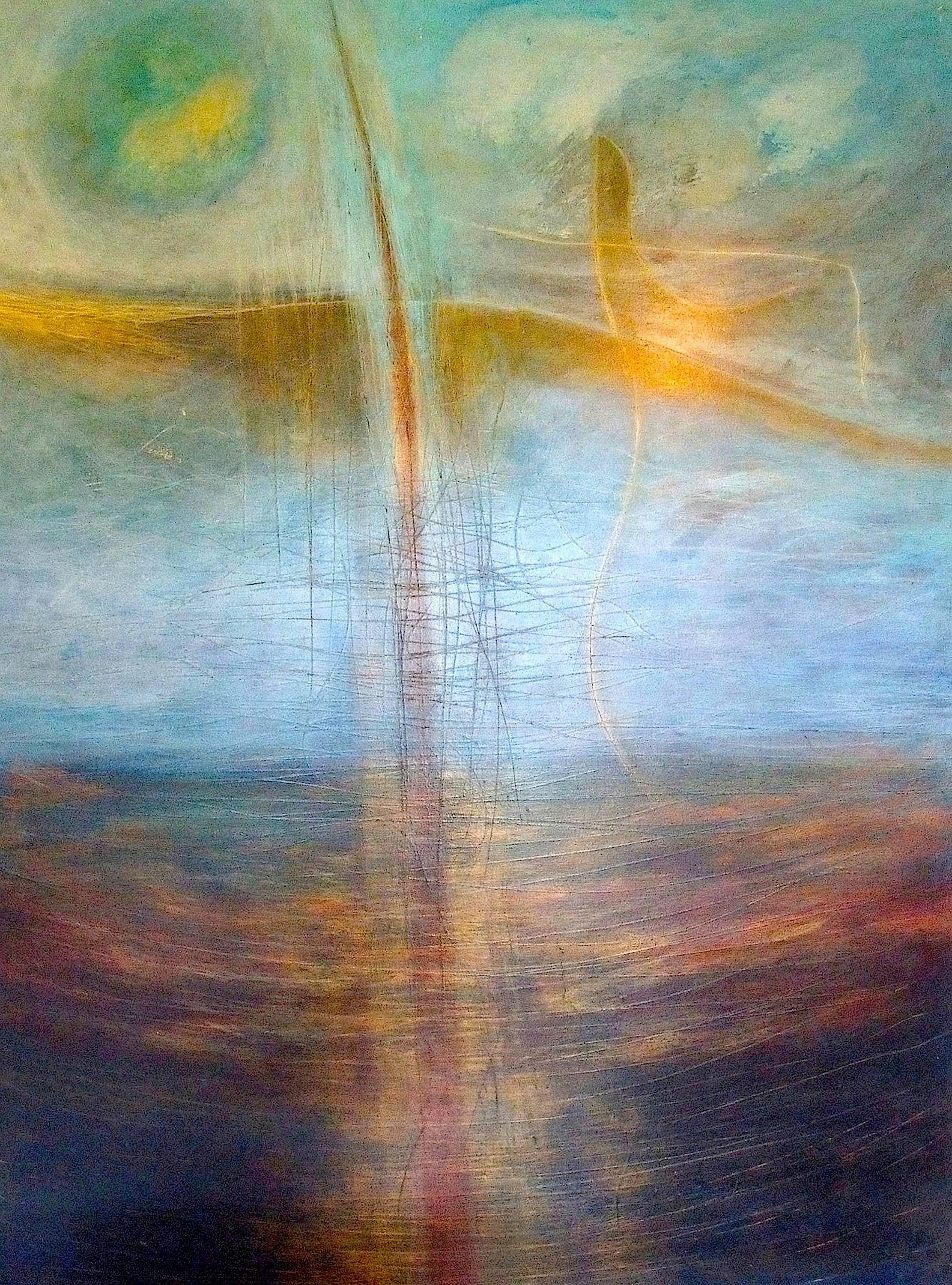 Patricia McParlin Abstract Painting - Lark Ascending:  Contemporary Abstract Expressionist Painting