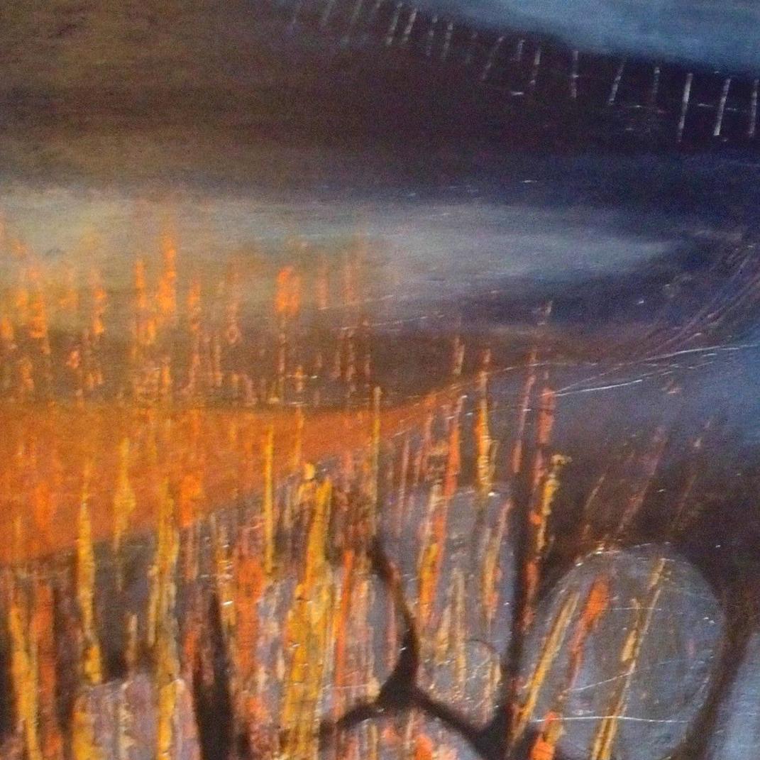 Sera di Skye: Pittura ad olio espressionista astratta contemporanea - Mixed Media Art Espressionismo astratto di Patricia McParlin
