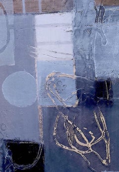 A Space of Stillness . Peinture à l'huile abstraite contemporaine