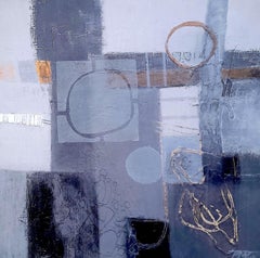 A Space of Stillness . Peinture à l'huile abstraite contemporaine