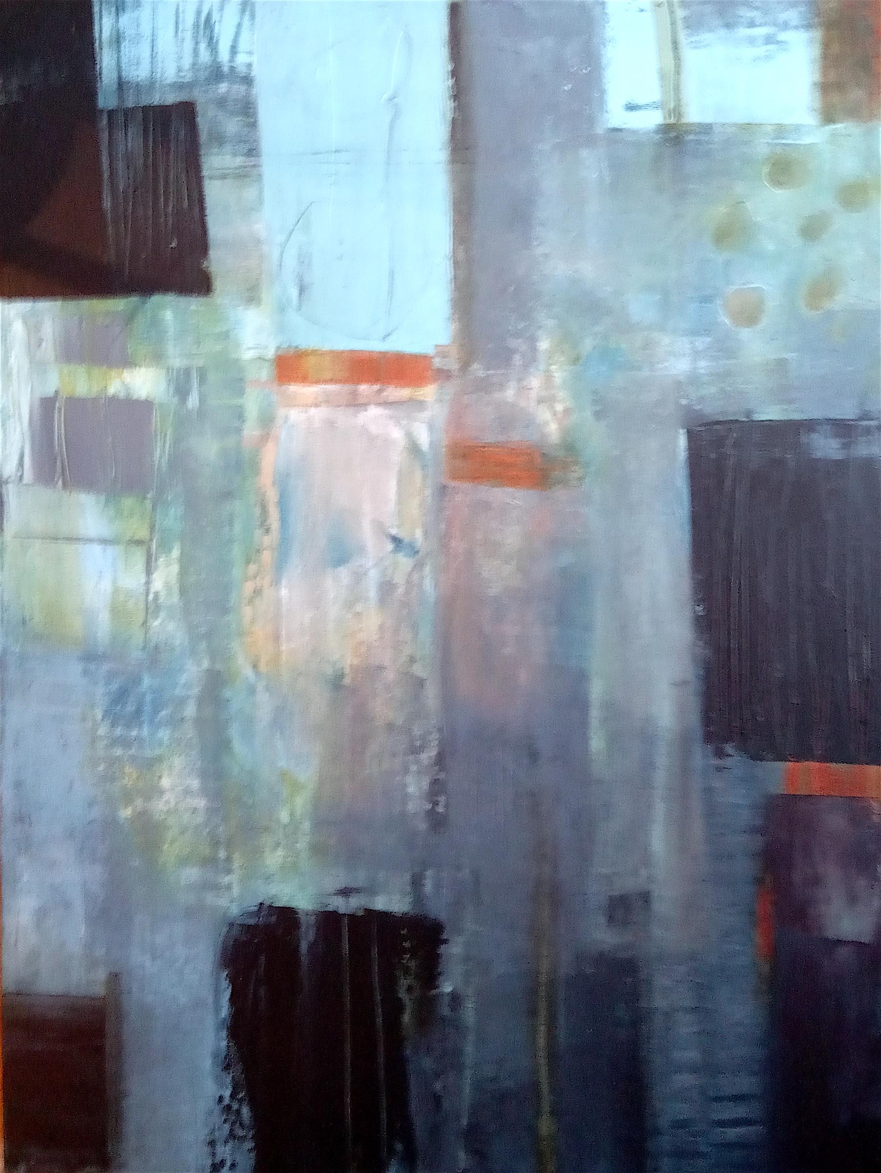 Patricia McParlin Abstract Painting - A Winter Shift .     Contemporary Abstract Expressionist Painting