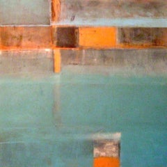 Au-dessus et au-dessous : peinture à l'huile expressionniste abstraite contemporaine