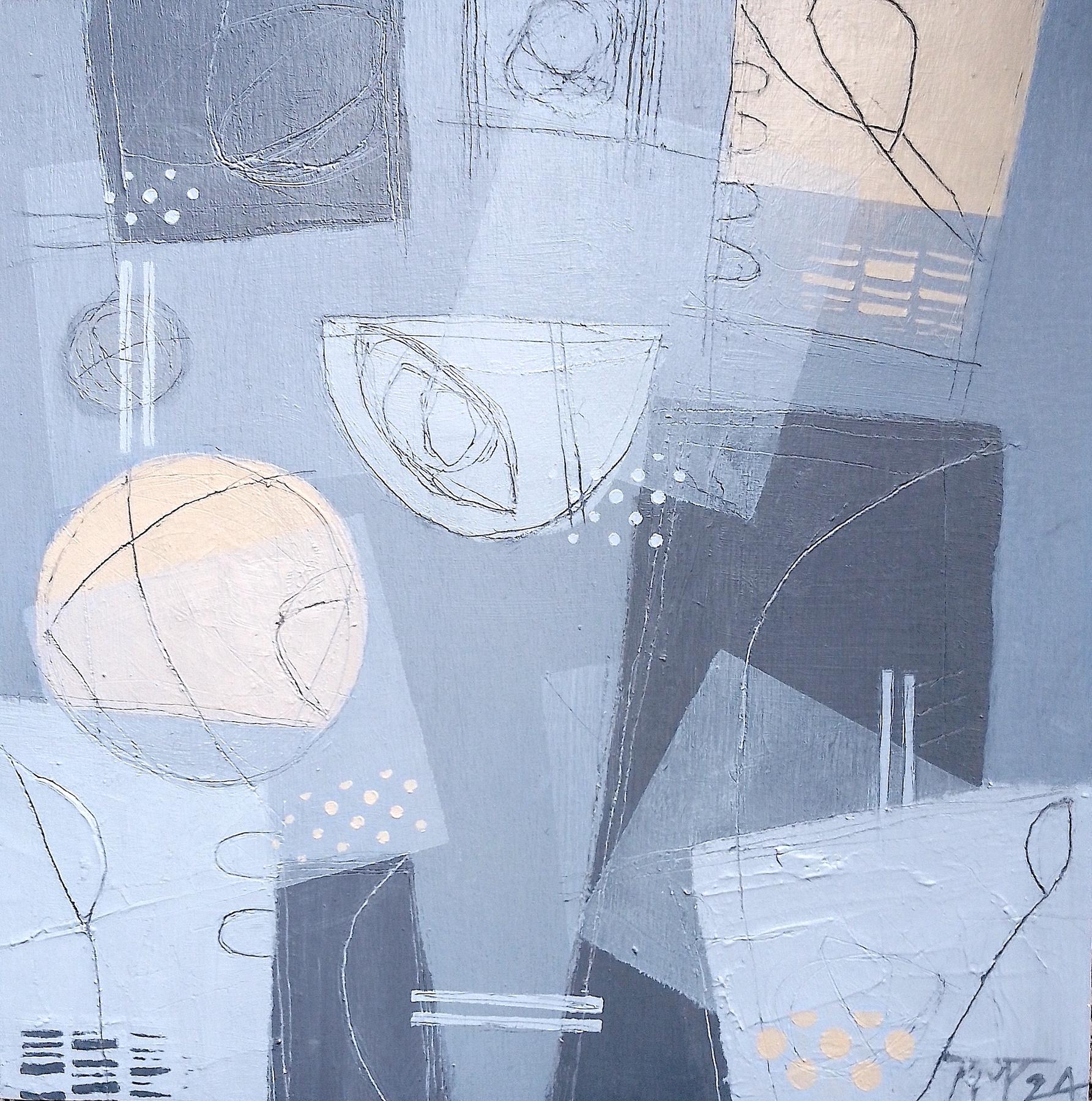 Abstract Painting di Patricia McParlin - Aprile Interno I :  Pittura astratta contemporanea