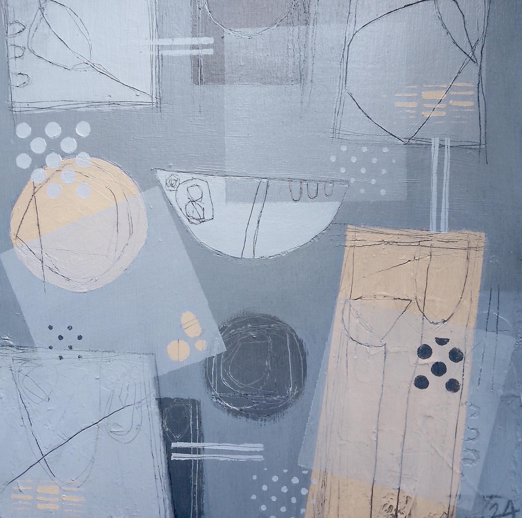 Abstract Painting di Patricia McParlin - Aprile Interno II :  Pittura astratta contemporanea
