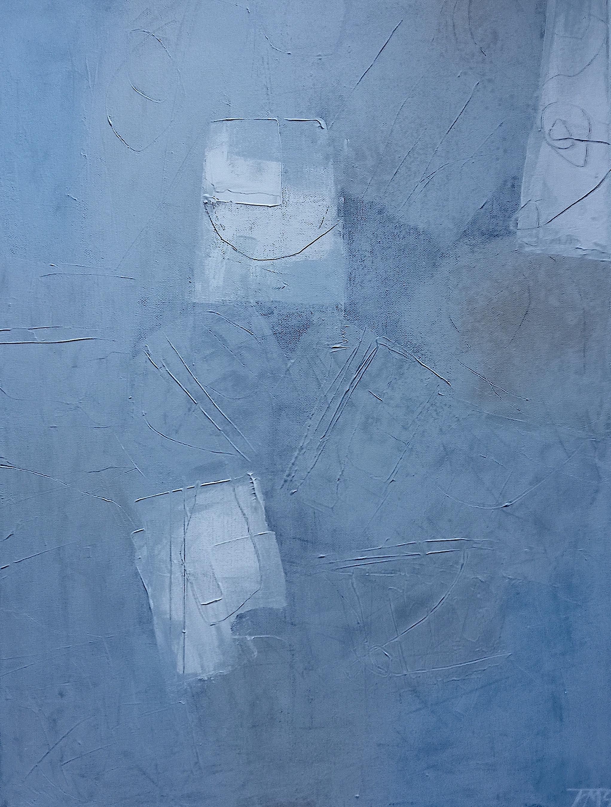 Abstract Painting Patricia McParlin - Blue Harmonic :  Peinture abstraite contemporaine