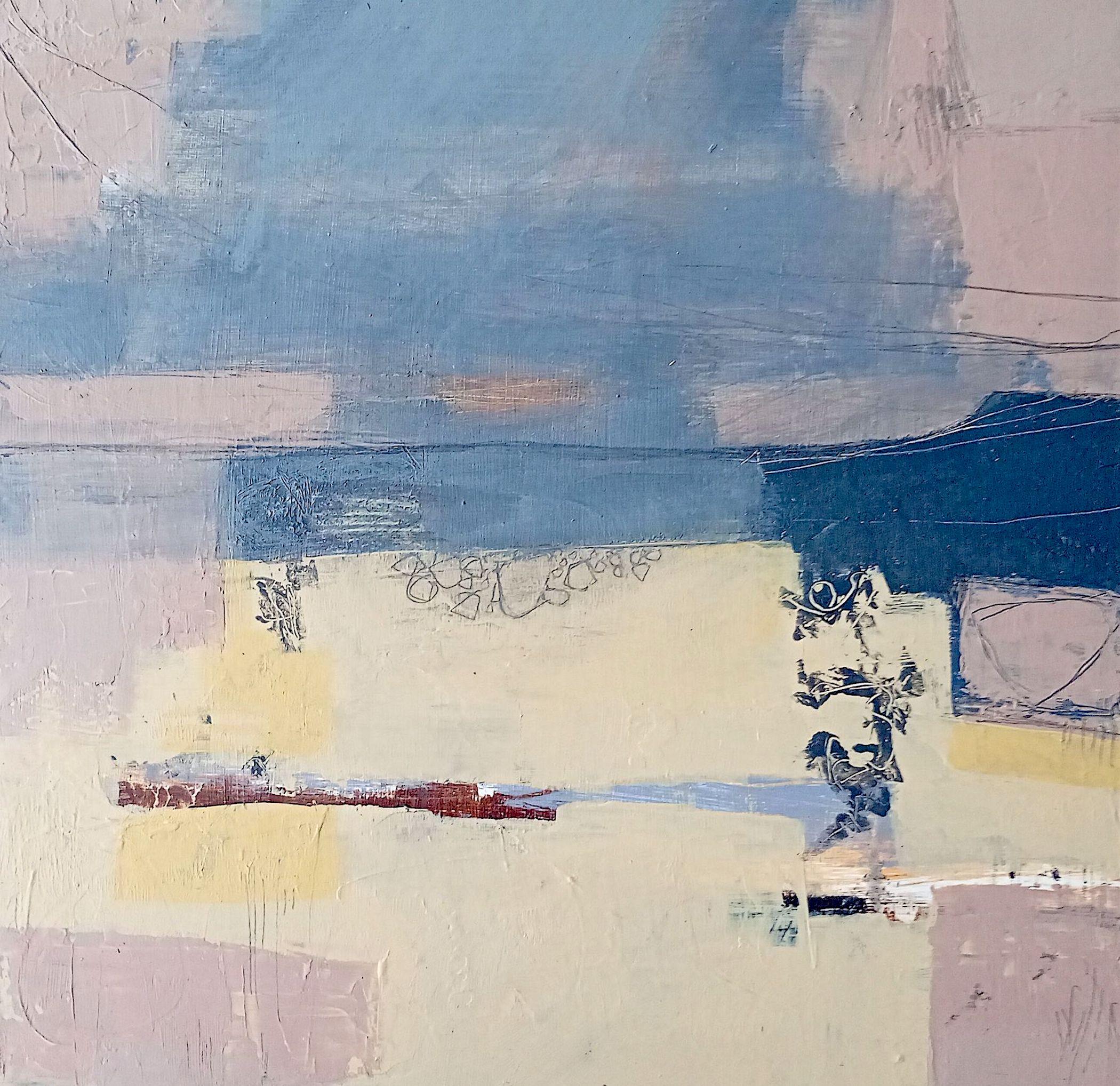 Patricia McParlin Abstract Painting – Cliff Walk : Winter.   Zeitgenössische abstrakte Ölgemälde