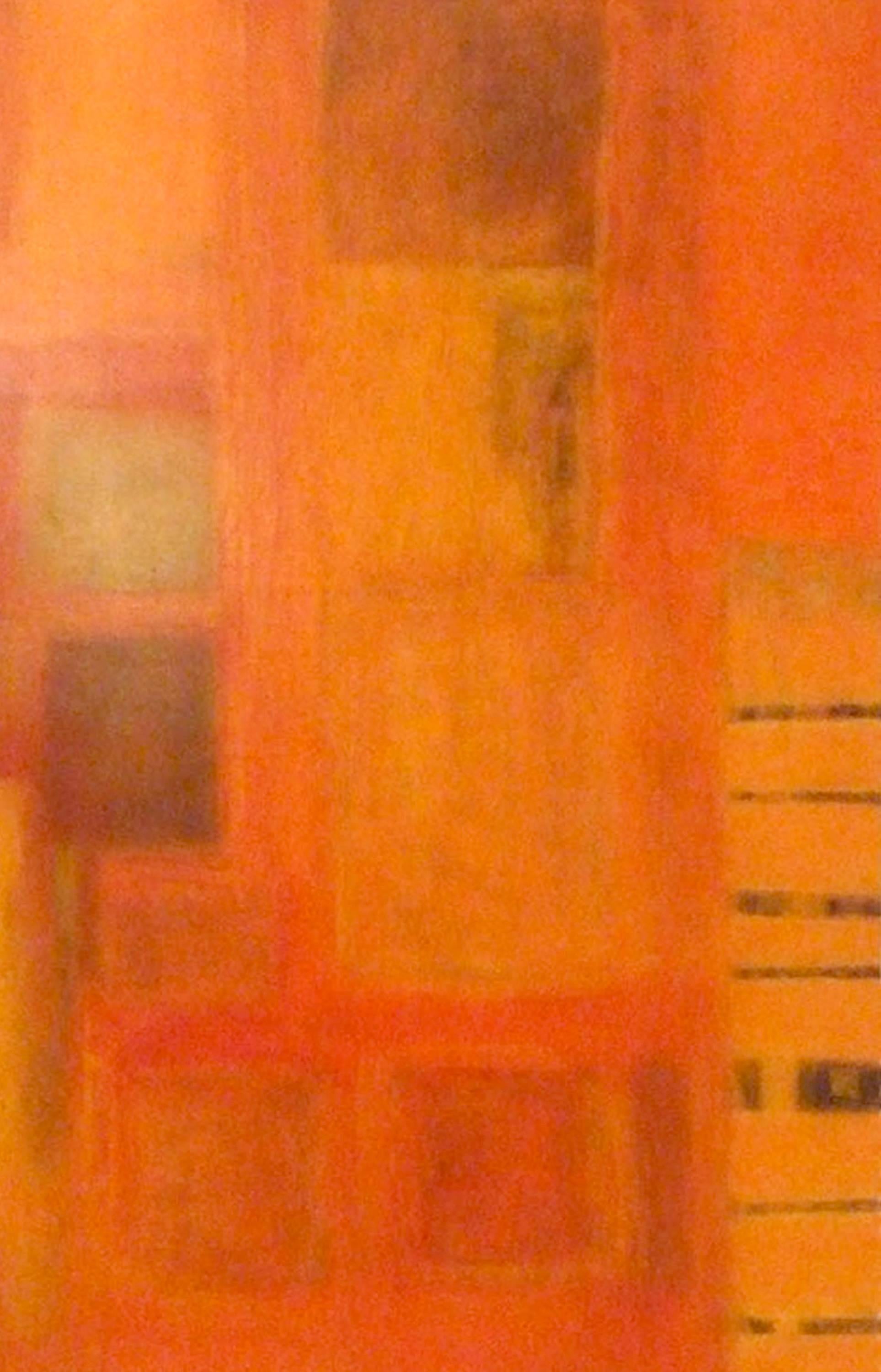 Armoniche. Trittico astratto contemporaneo di grandi dimensioni - Abstract Painting Marrone di Patricia McParlin