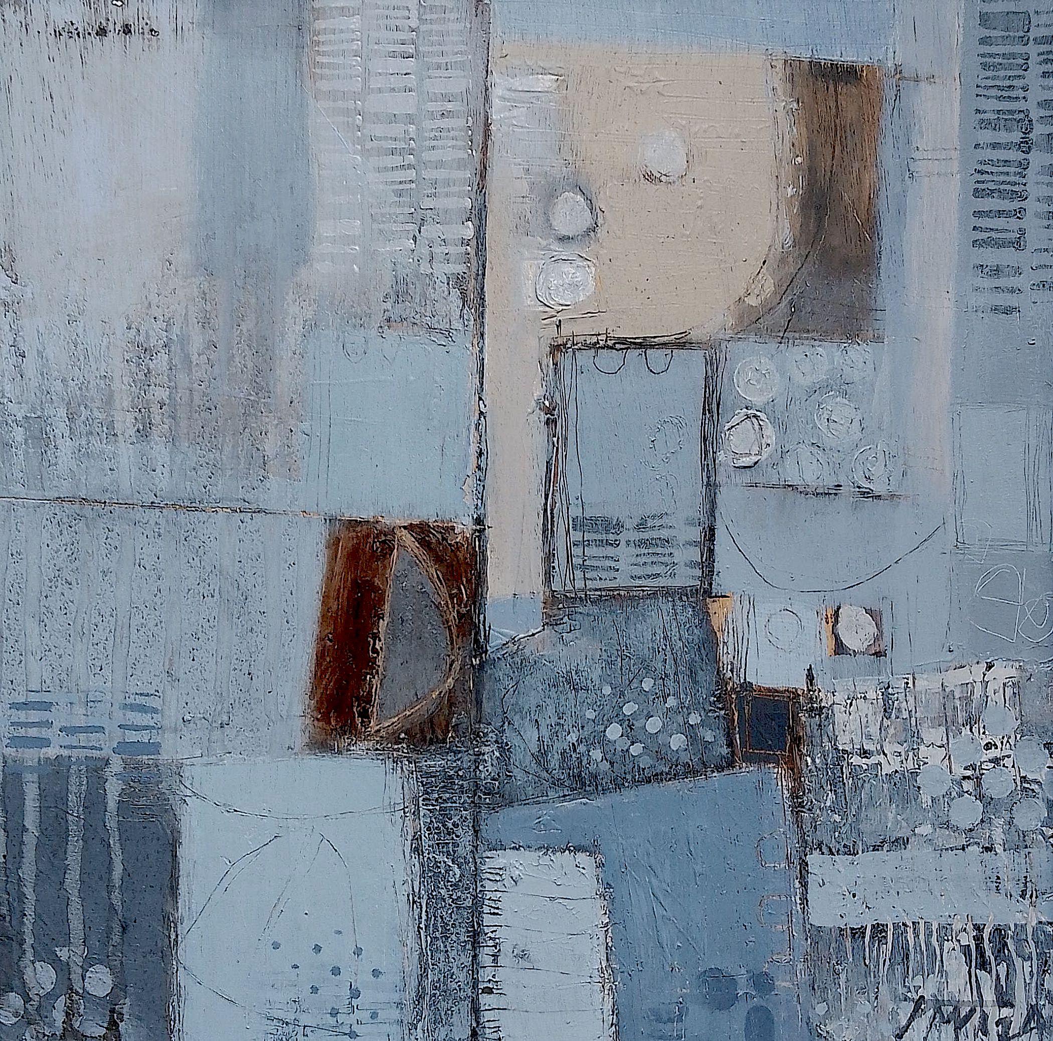 Abstract Painting de Patricia McParlin - Lluvia primaveral en la ventana:  Pintura abstracta contemporánea