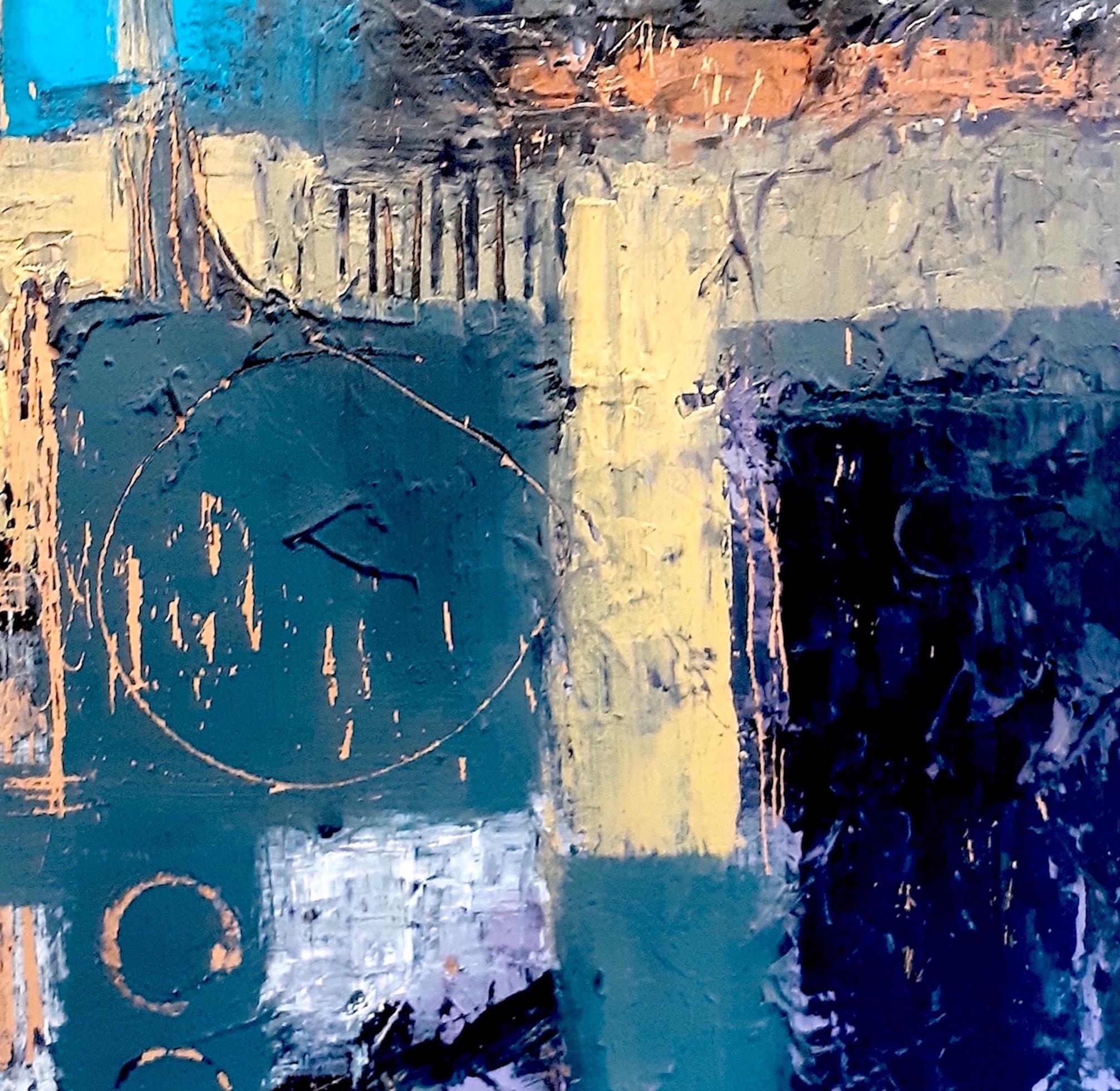 Winter Light I.     Contemporary Abstract Expressionist Painting - Blue Abstract Painting by Patricia McParlin