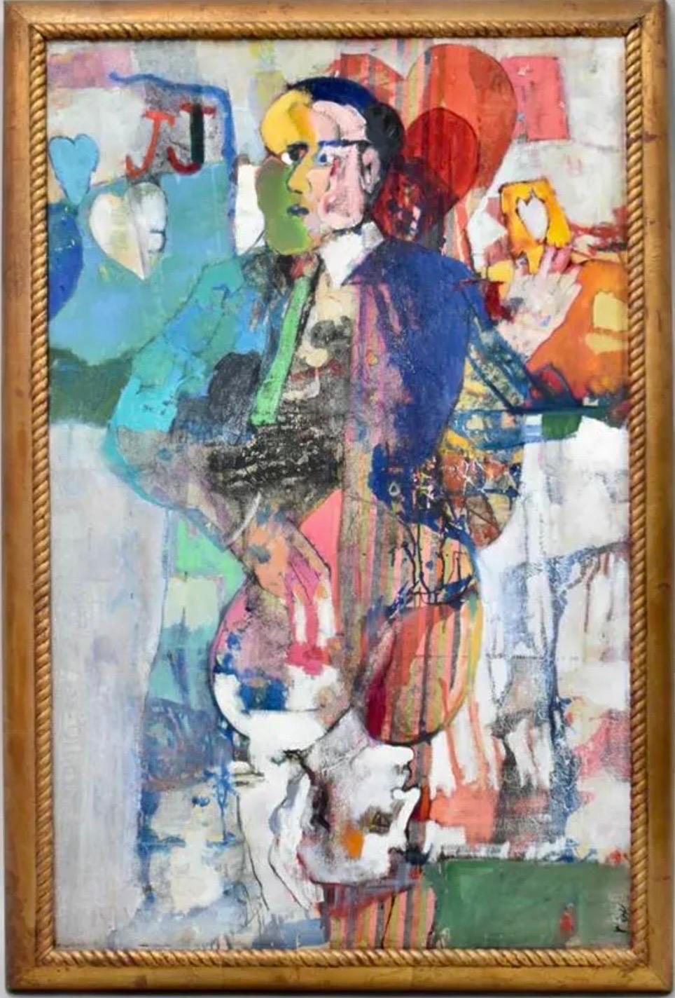 Large Figurative Abstract Collage Oil Painting Texas Woman Artist Patricia Nix 9