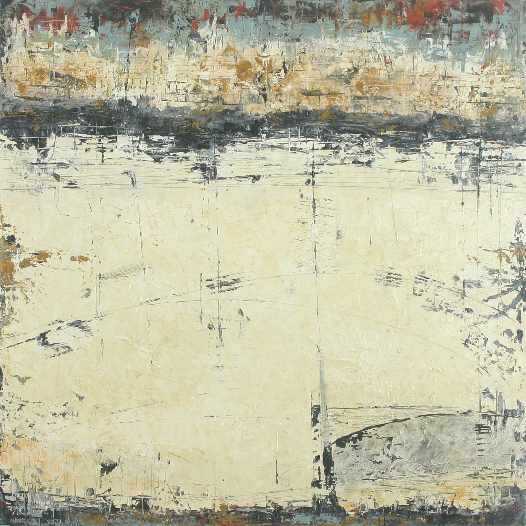 Abstract Painting Patricia Oblack - Des conclusions calculées, peinture abstraite