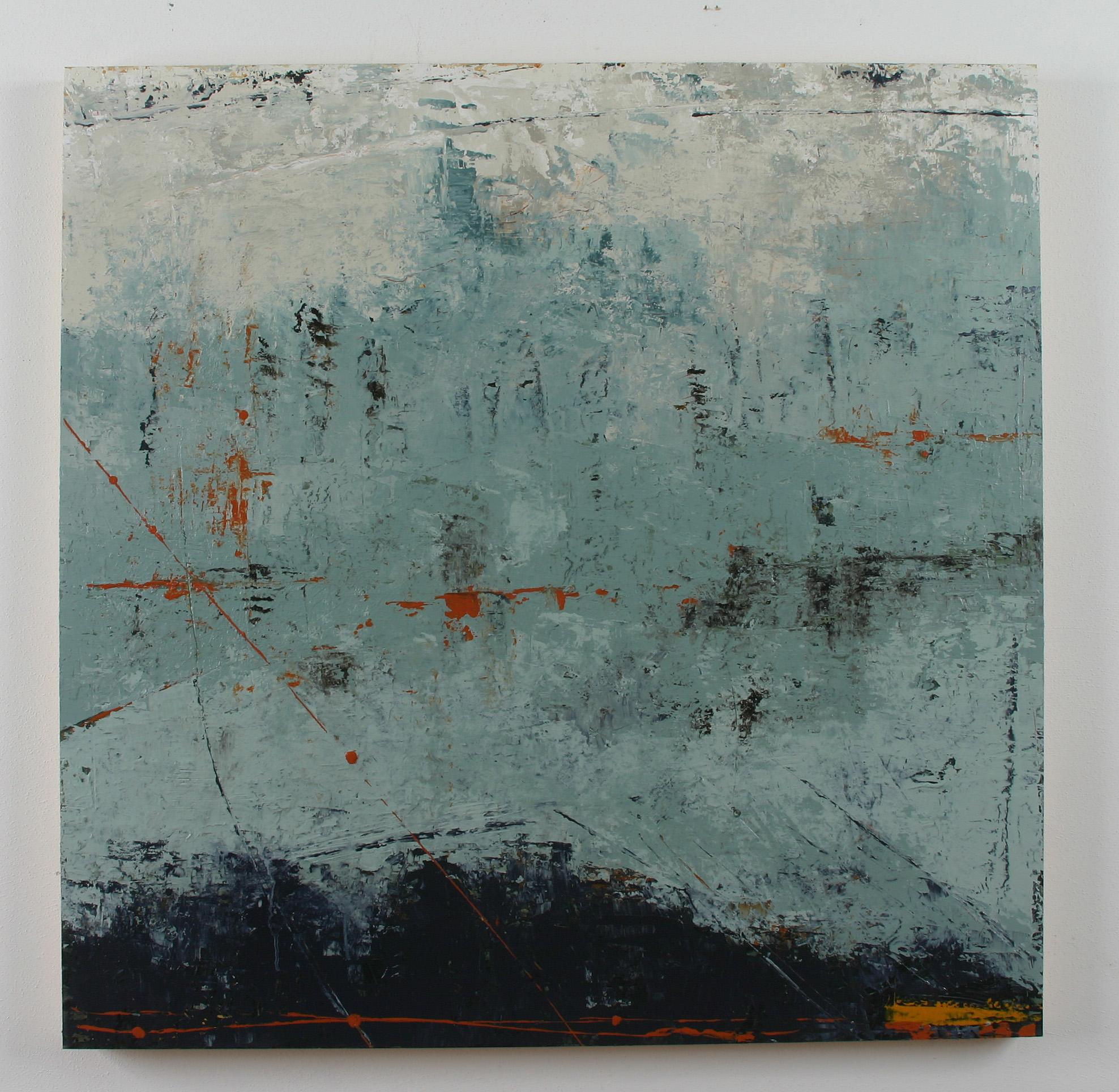 Felice di essere blu - Painting Astratto di Patricia Oblack