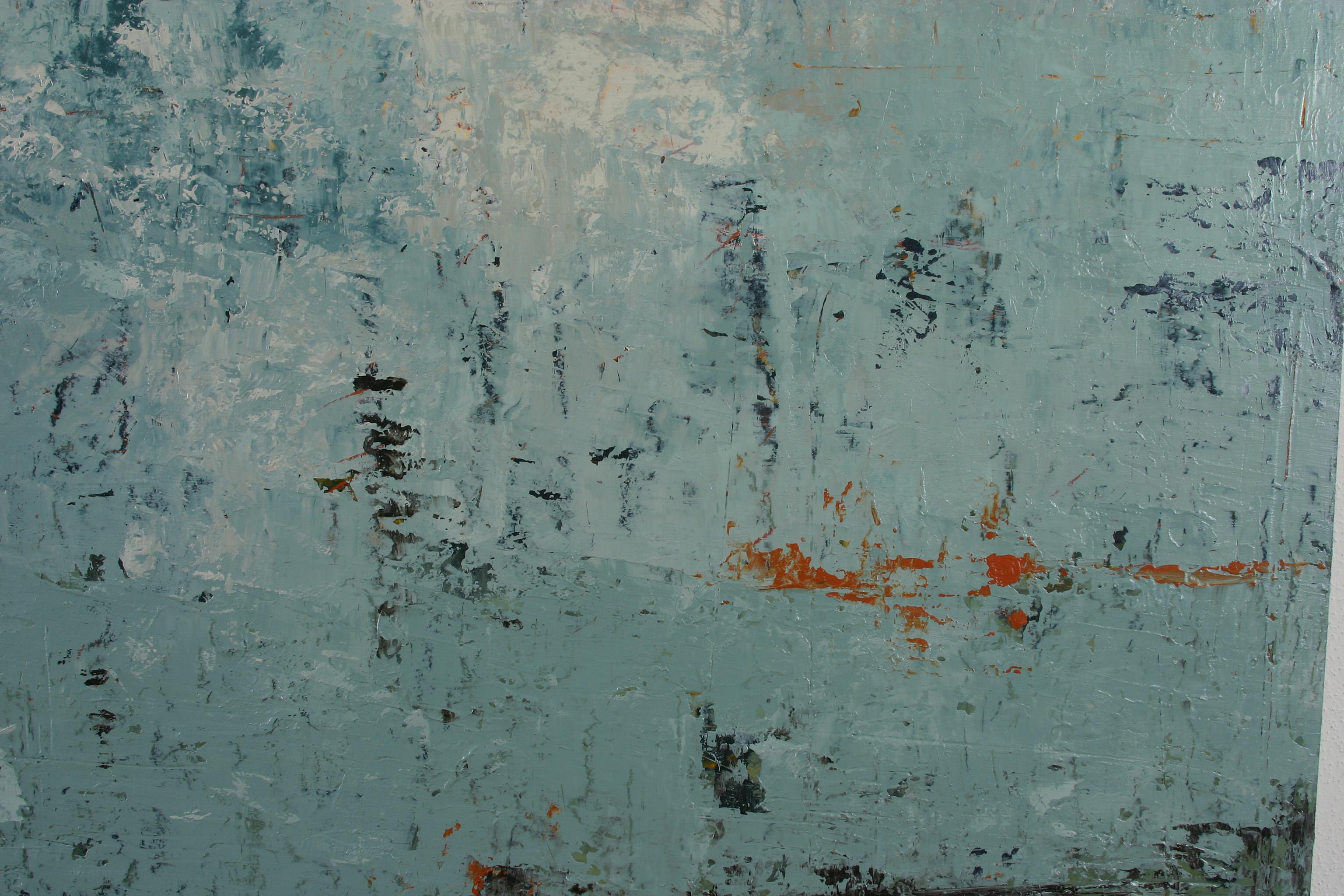 Felice di essere blu - Abstract Painting Grigio di Patricia Oblack