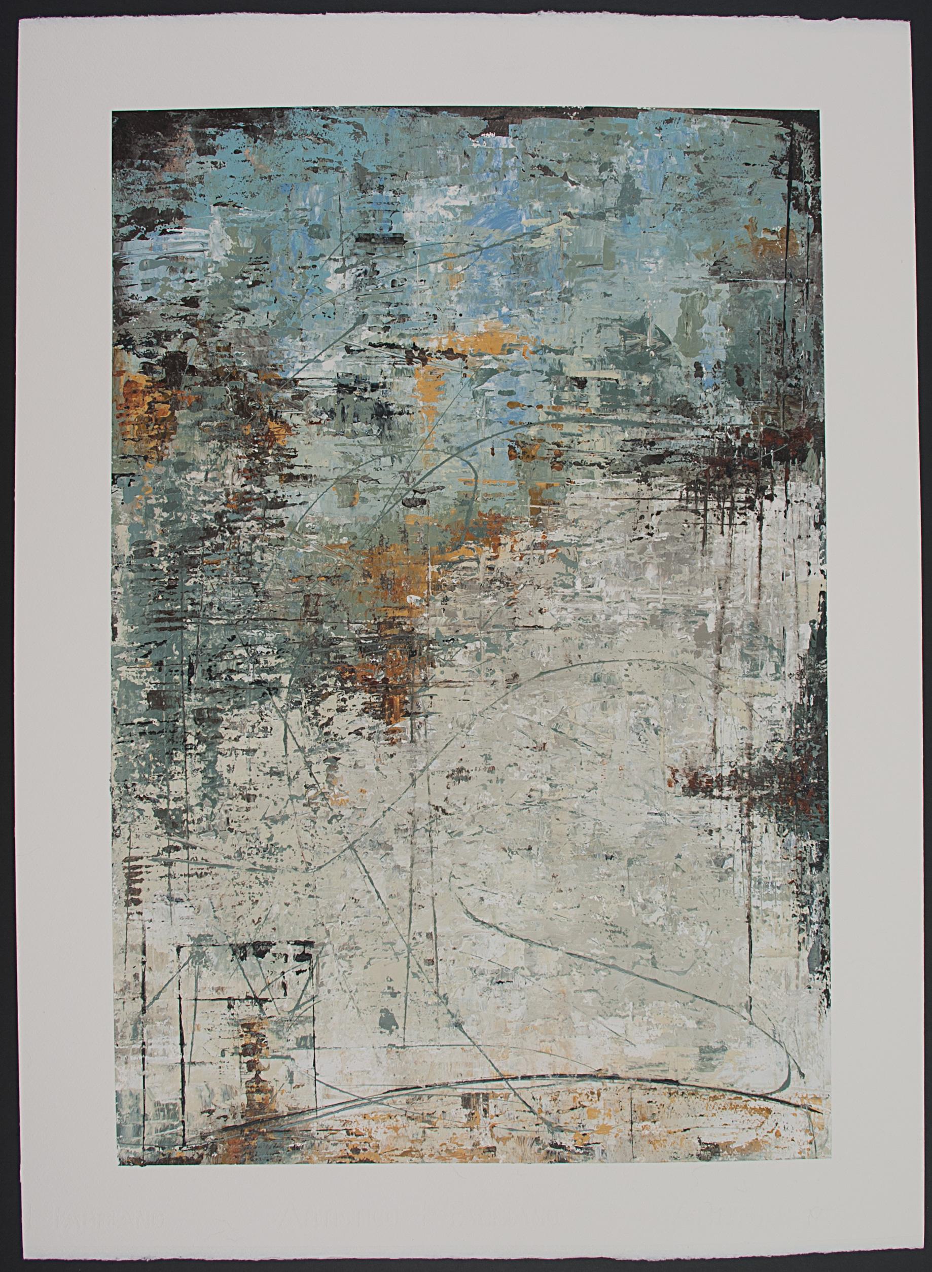 Großstadtblau (Abstrakt), Painting, von Patricia Oblack