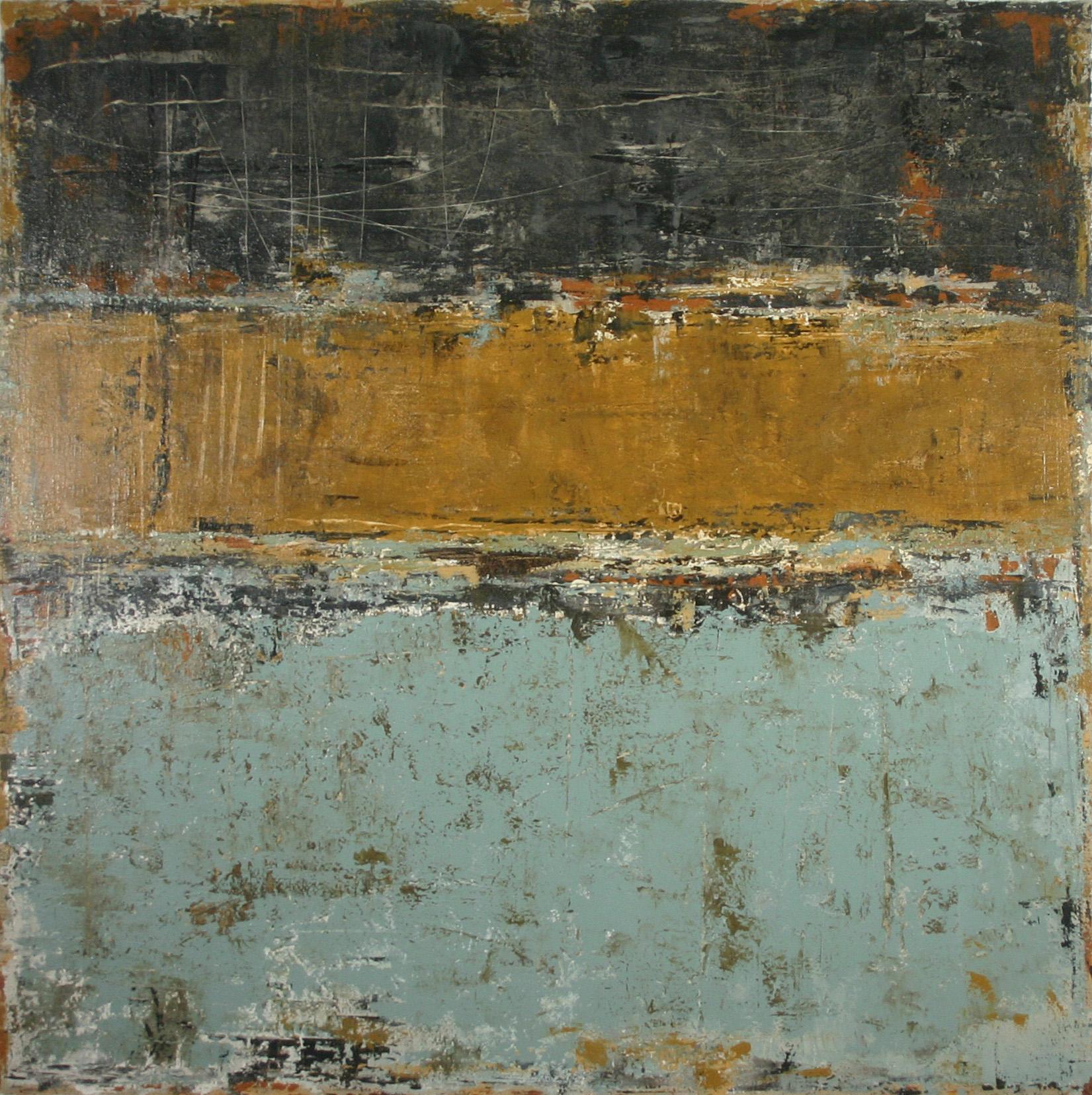 <p>Artist Comments<br />Patricia builds her compositions intuitively with palette knives, blending colors and developing texture directly on the surface of her panels. She says this painting started out in this way, but something was trying to speak