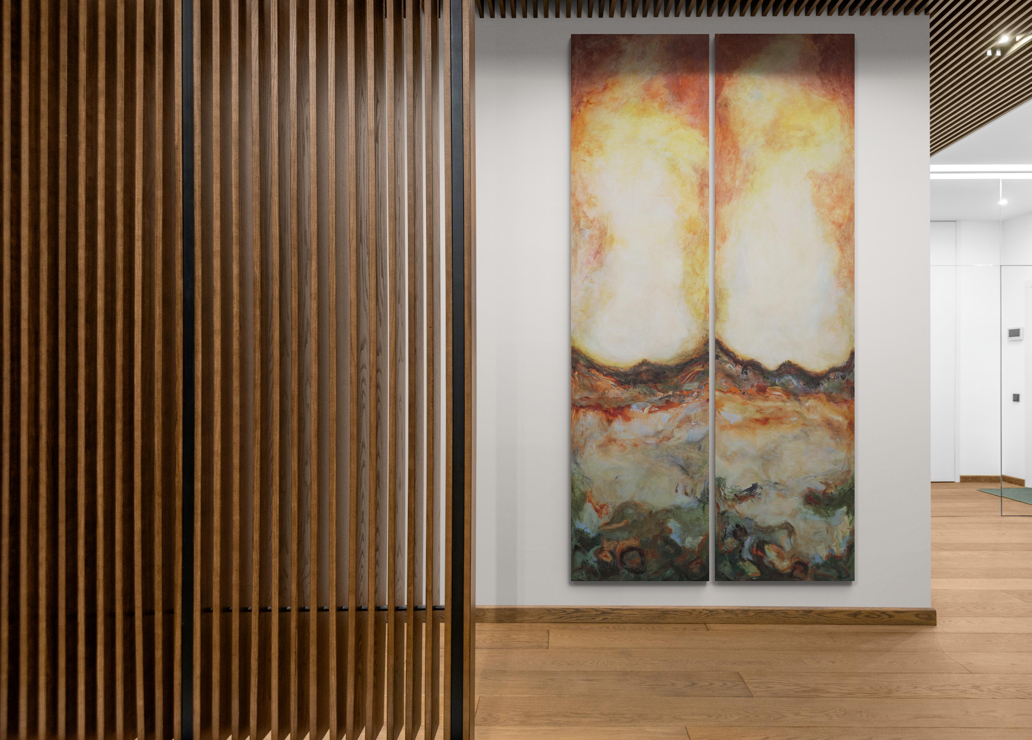 Terrior (Diptych) - Painting by Patricia Qualls